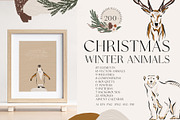 Christmas. Winter animals collection, a Seasonal Illustration by Alisovna (Thumbnail 1 of 14)