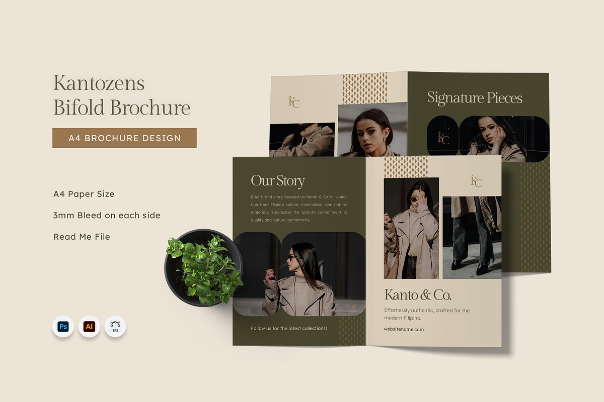 Kantozens - Bifold Brochure, a Brochure Template by Fannan Studio (Photo 1 of 3)