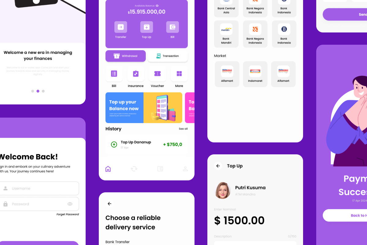 MoneyEasy - E-Wallet Mobile App, an App Template by twinstd (Photo 3 of 5)