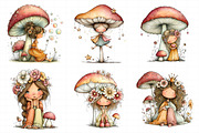 Quirky Mushroom And Fairy Clip Art, an Illustration by Daily.Designs (Thumbnail 6 of 6)