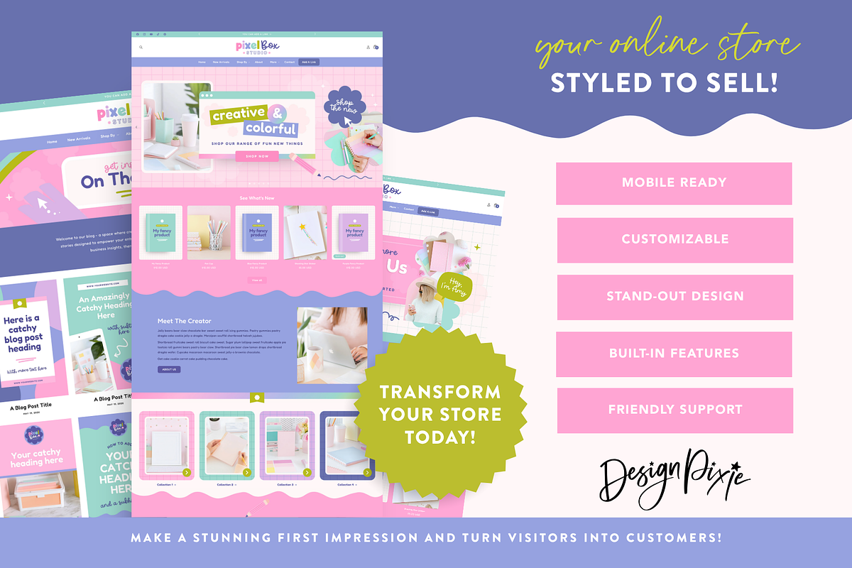 Shopify Theme for Digital Products, a Shopify Template by Design Pixie (Photo 3 of 11)