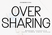 Oversharing, a Sans Serif Font by InermediaSTUDIO (Thumbnail 1 of 8)