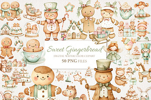 Sweet Gingerbread Clipart 50 PNG