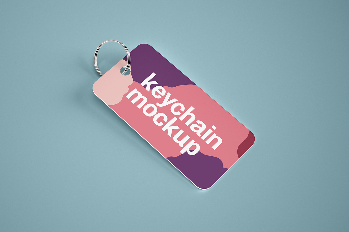 Silver & Card Keychain Mockup Set, a Product Mockup by Deeplab