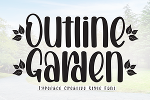 Outline Garden Script Font