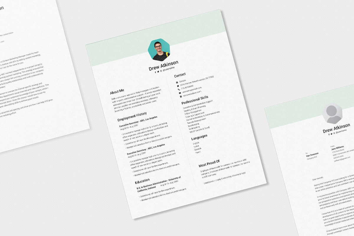 UX Designer Resume Template, a Resume Template by iDoodle Studio (Photo 2 of 4)