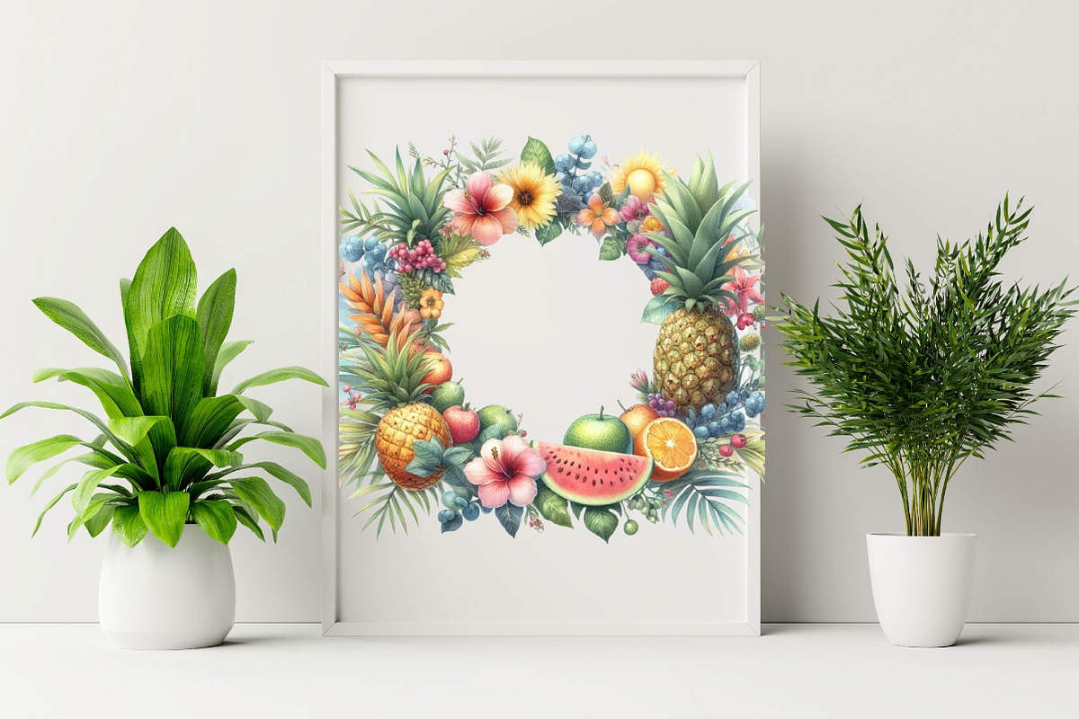 Seashells Watercolor Summer Frames S, an Illustration by SVGArt (Photo 7 of 8)