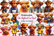 Cute Highland Cow Clipart Bundle PNG, a Graphic by CitraGraphics (Thumbnail 1 of 4)