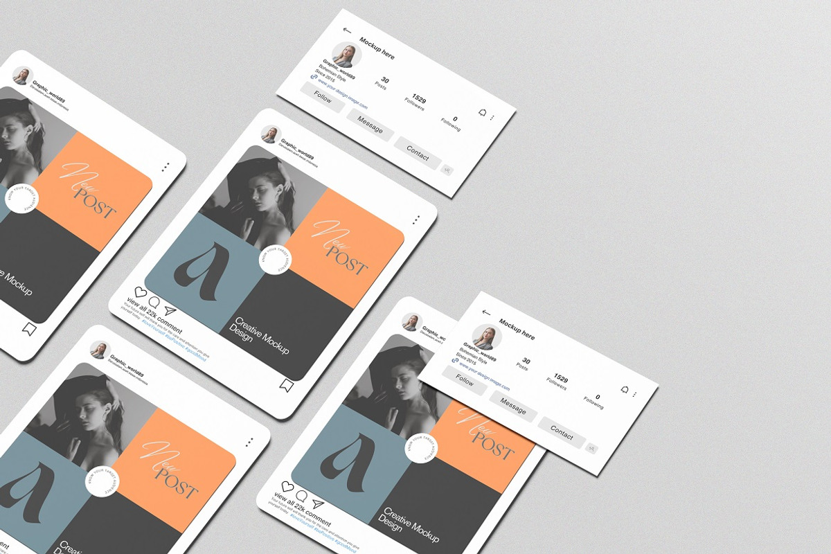 Instagram Post Mockup, a Mockup by graphic_keY (Photo 3 of 7)