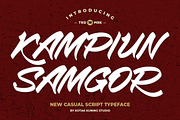 Kampiun Samgor, a Script Font by Kotak Kuning Studio (Thumbnail 1 of 8)