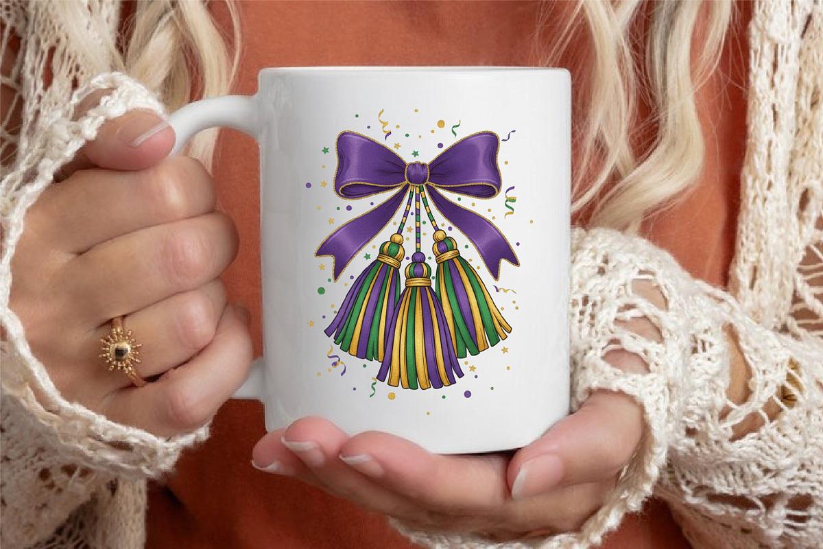 Coquette Tassel Mardi Gras Png, an Illustration by designcity5 (Photo 4 of 9)
