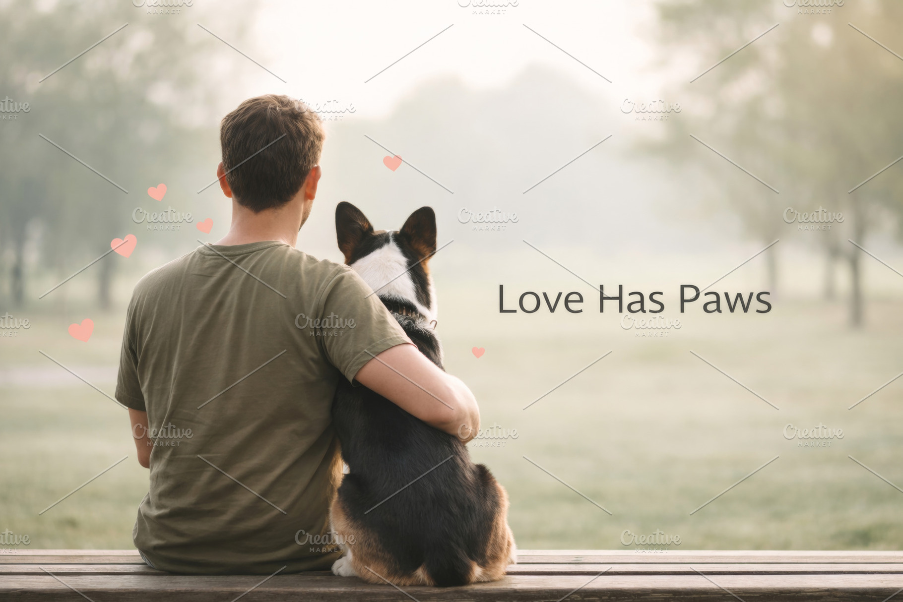 Pawlentines day concept with man and, a Photo by Dvoevnore photos