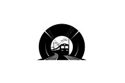 Train Tunnel Silhouette Bundle, a Graphic by hafijul (Thumbnail 8 of 15)