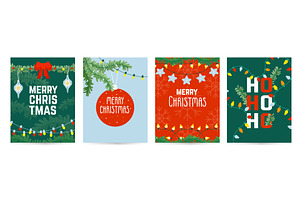 Christmas cards with garlands, an Object Illustration by Valerie Bodnar