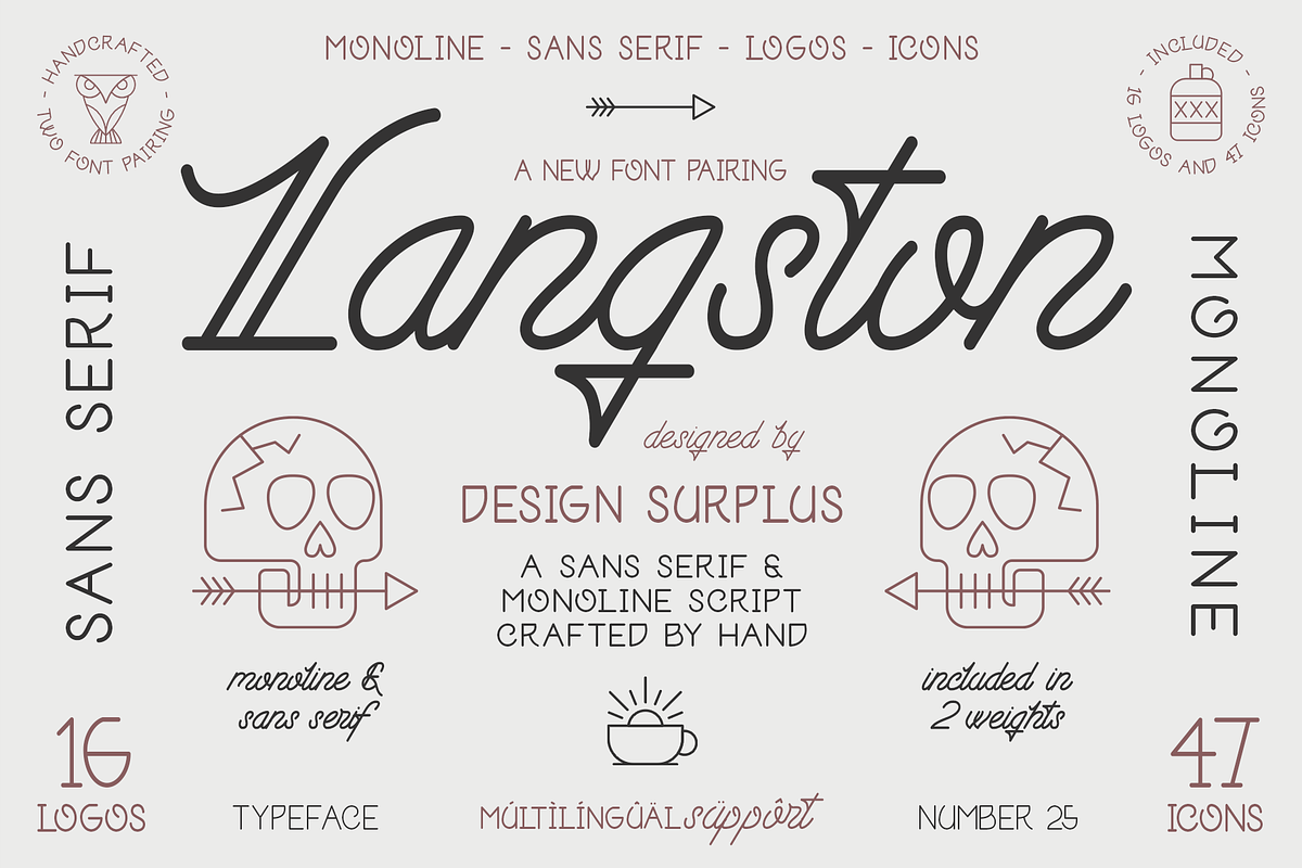 Langston Script + Sans Serif