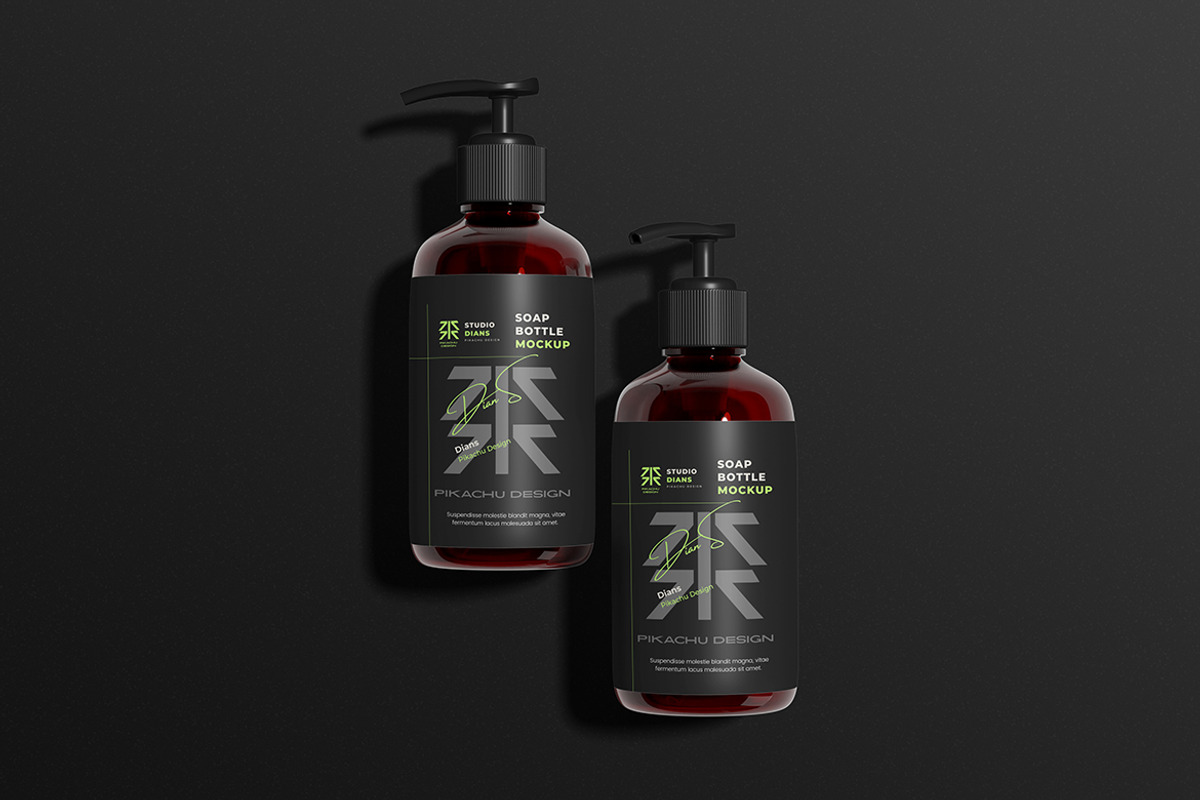 Soap Bottle Mockup, a Cups & Container Mockup by Pikachudesign (Photo 2 of 5)