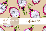 Watercolor Exotic Fruits Patterns, a Pattern Graphic by PatternPalette (Thumbnail 13 of 15)
