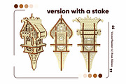 Fantasy Plant House - Laser Cut File, an Object Graphic by VectorPainter (Thumbnail 13 of 17)