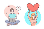 Valentines, Love Illustration, a Person Illustration by Nuburu (Thumbnail 5 of 6)