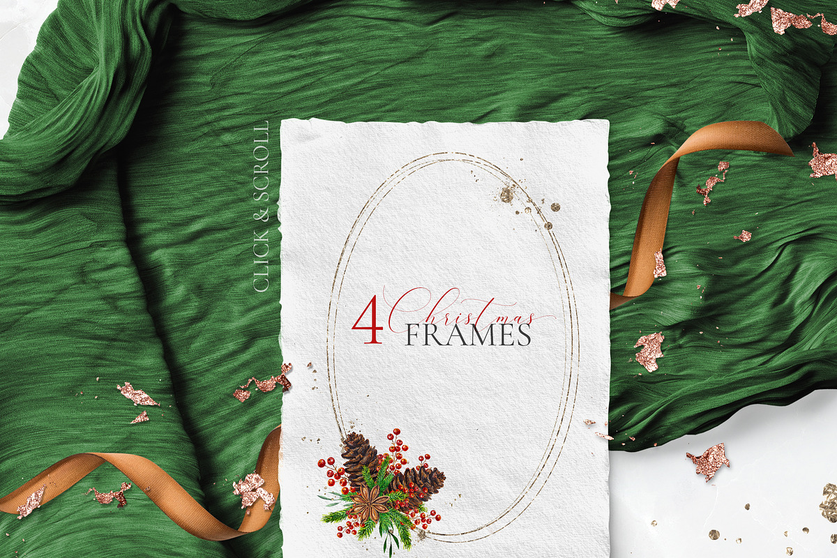 Merry Christmas watercolor set, a Decorative Illustration by MiraEl Art (Photo 3 of 9)