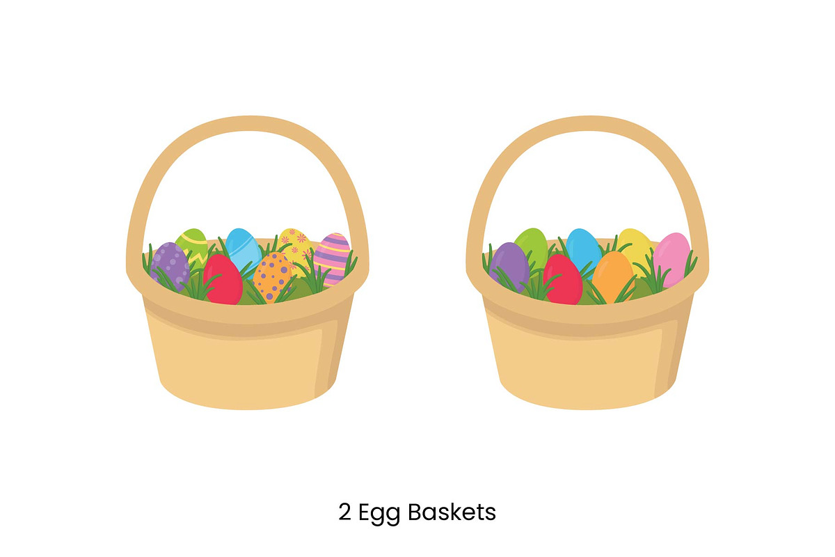 Easter Basket Illustrations, an Illustration by PinkHouseCollection (Photo 3 of 5)