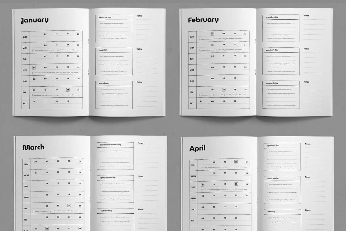 Monthly Event Planner, a Stationery Template by ContestDesign (Photo 2 of 4)