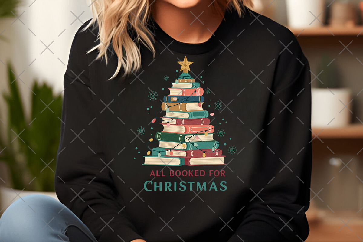 All Booked For Christmas Design, an Illustration by Craft Nest (Photo 4 of 6)