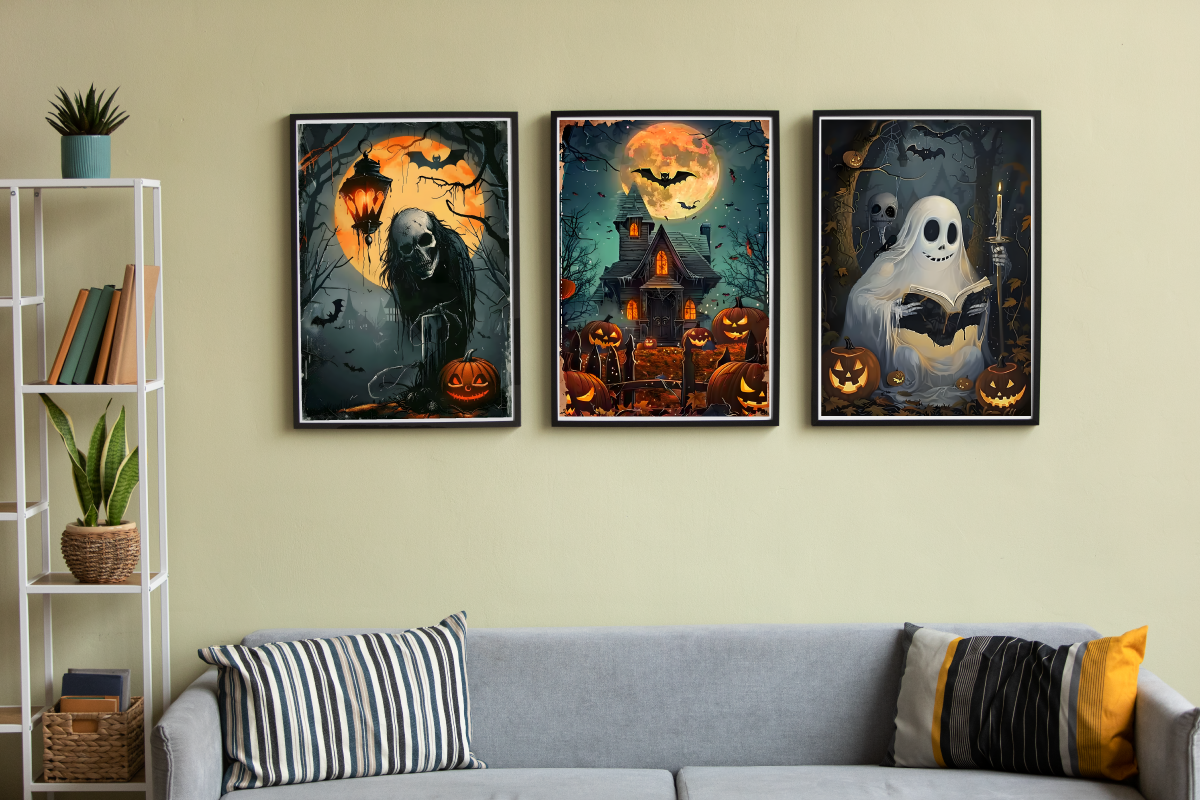 Halloween Wall Art Poster Bundle, a Decorative Illustration by Genius Graph (Photo 2 of 3)