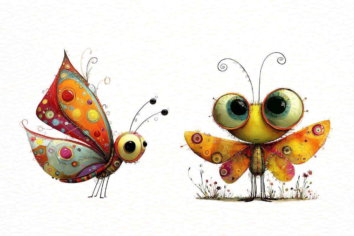 Whimsical spring butterfly Clipart, an Illustration by Designworld (Photo 5 of 8)