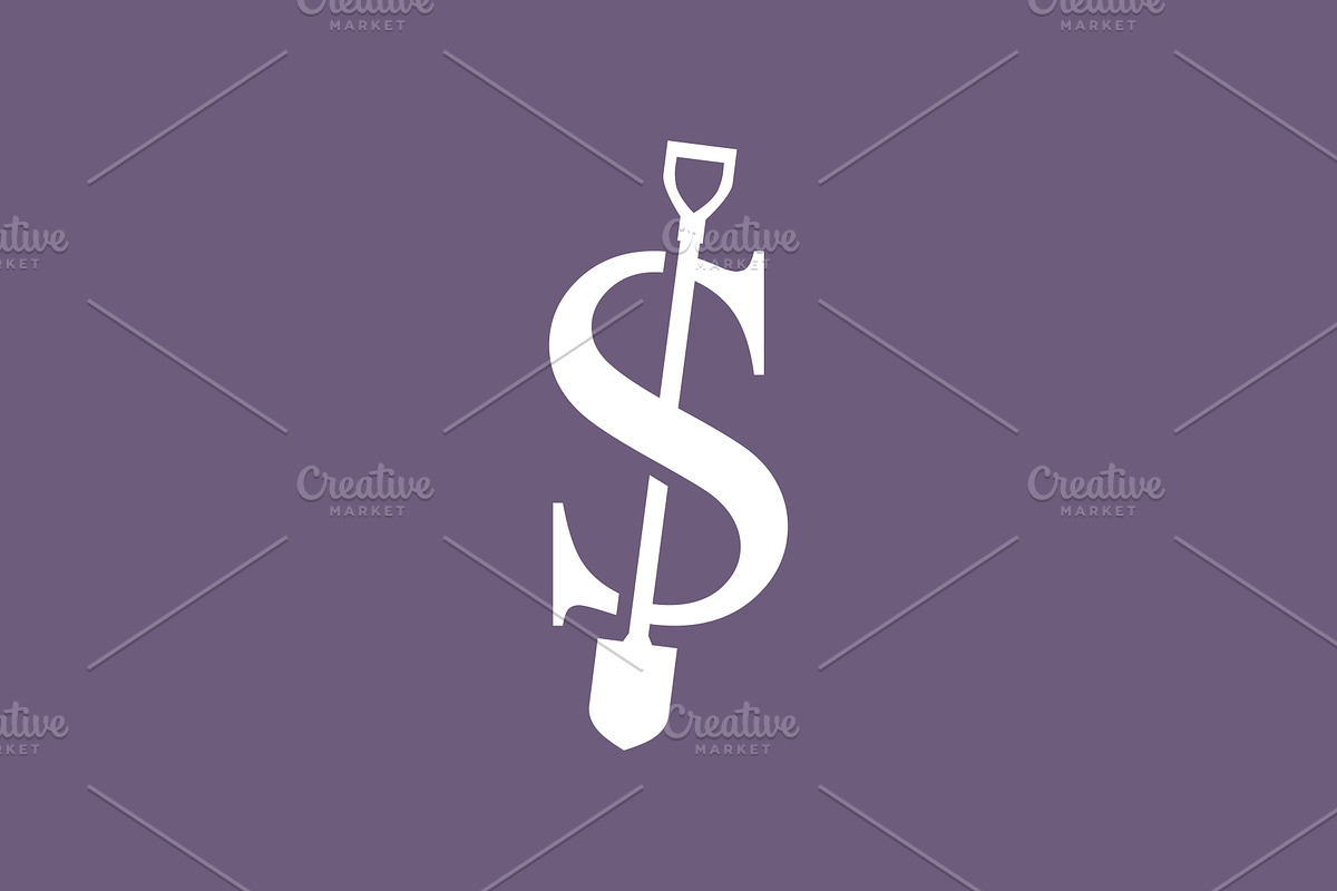 s letter shovel spade logo vector, a Branding & Logo Template by VASTARD STUDIO