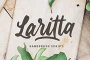 Laritta - Handbrush Script, a Script Font by Weape Studio (Thumbnail 1 of 8)