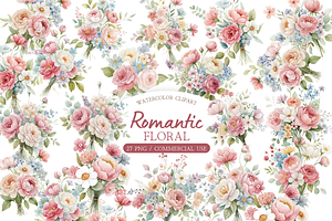 Vintage English Garden Clipart, an Illustration by MockupWizard