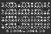 Circle Double Outline Social Icons, an Icon by Running With Foxes (Thumbnail 5 of 8)
