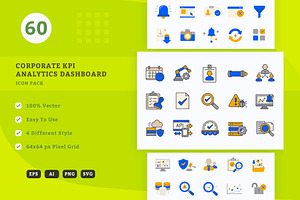 Corporate KPI Analytics Dashboard, an Icon by vexper