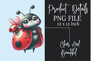 Watercolor Cute Ladybugs Clipart, a Seasonal Illustration by Rose Art (Thumbnail 5 of 5)