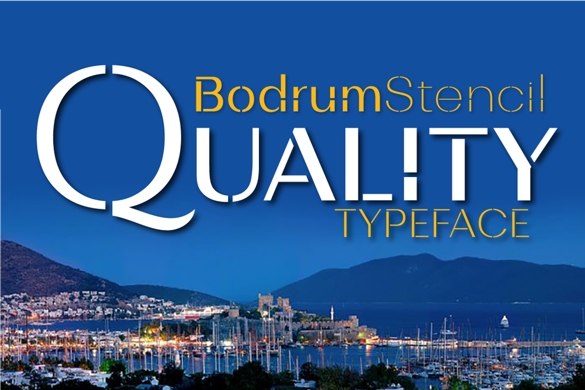 Bodrum Stencil, a Sans Serif Font by BULENT YUKSEL (Photo 11 of 12)