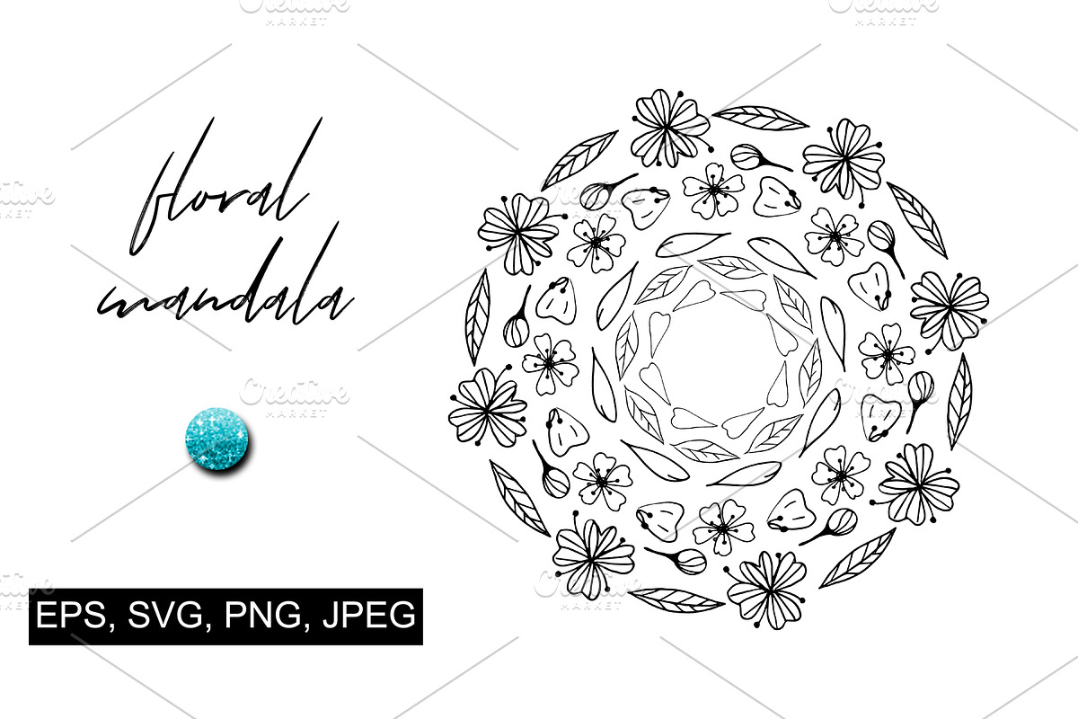 Sakura Floral Doodle Set, a Graphic by kh_cat (Photo 2 of 6)