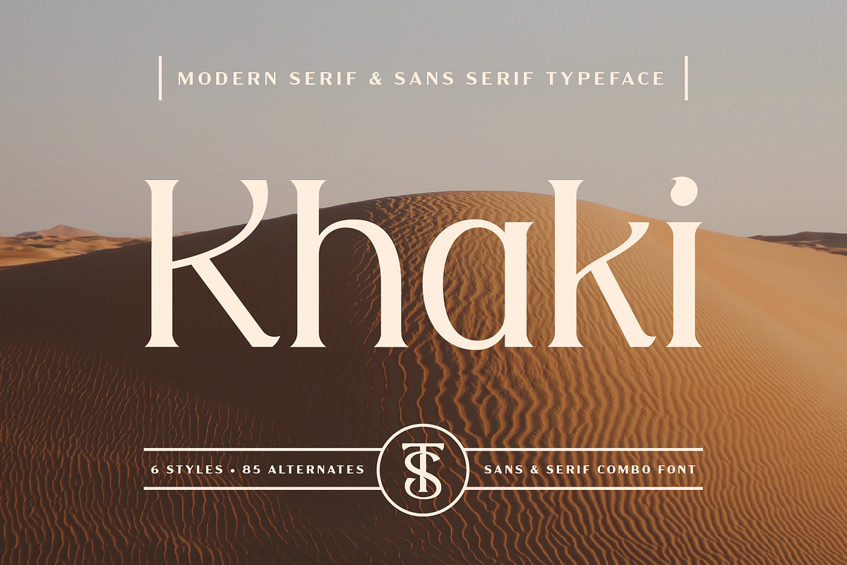 Khaki – Modern Serif & Sans Combo, a Serif Font by Lateral Design (Photo 1 of 9)
