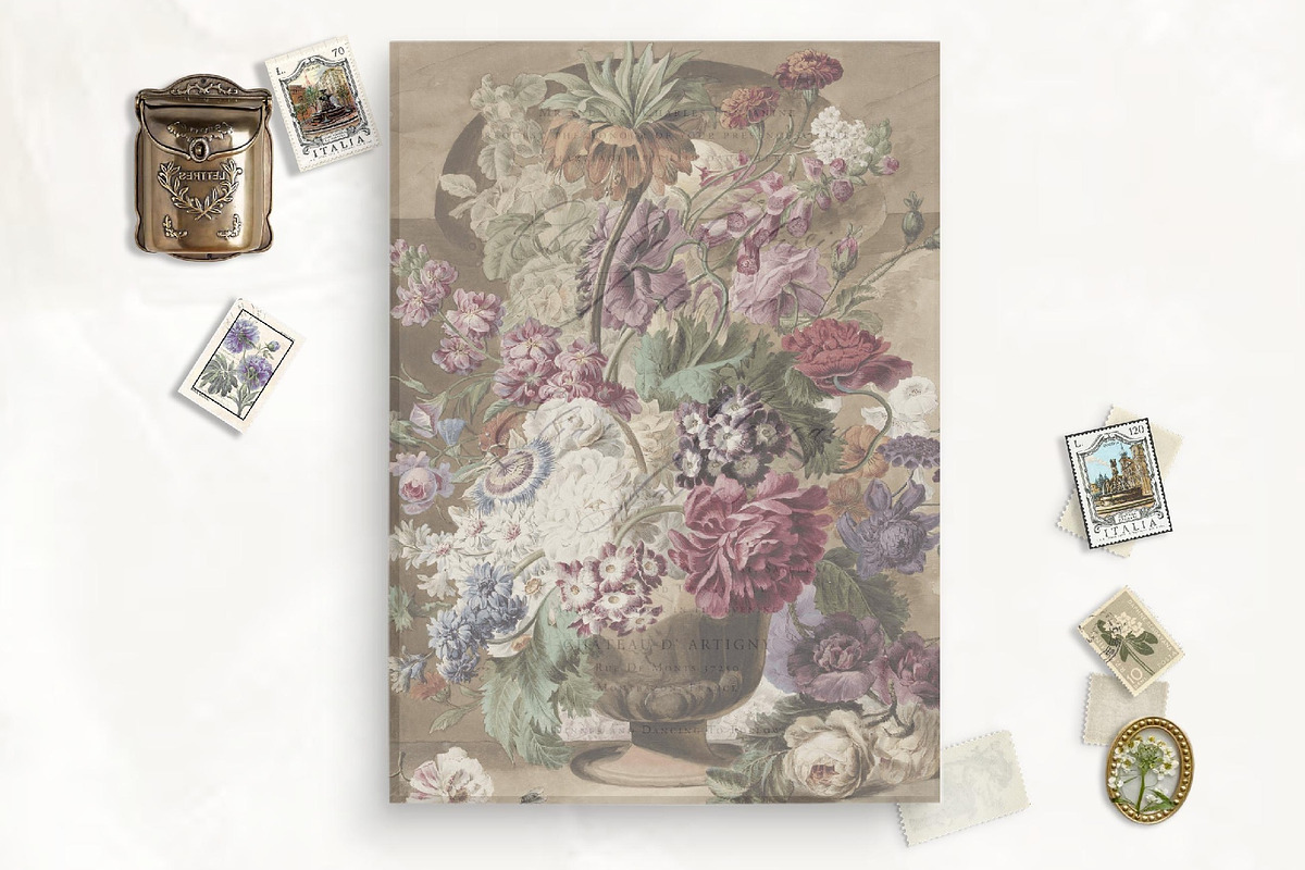 Bloom Printable Vellum Overlay, a Stationery Template by SilverJoyAtelier (Photo 2 of 2)