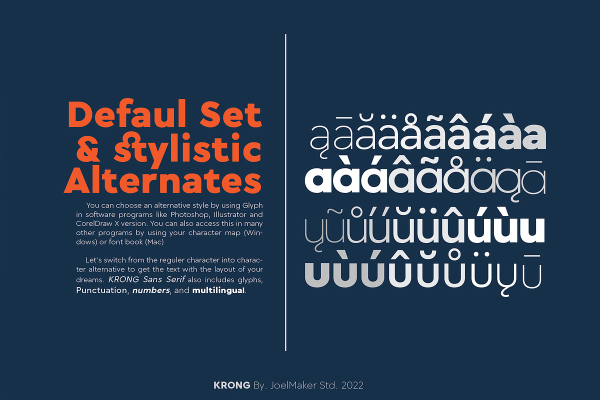 Krong Sans Serif, a Sans Serif Font by joelmaker (Photo 7 of 15)