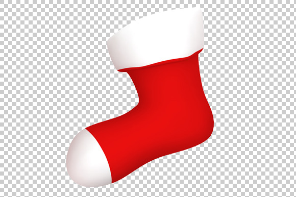 Christmas Stocking - 3D Render PNG preview 2