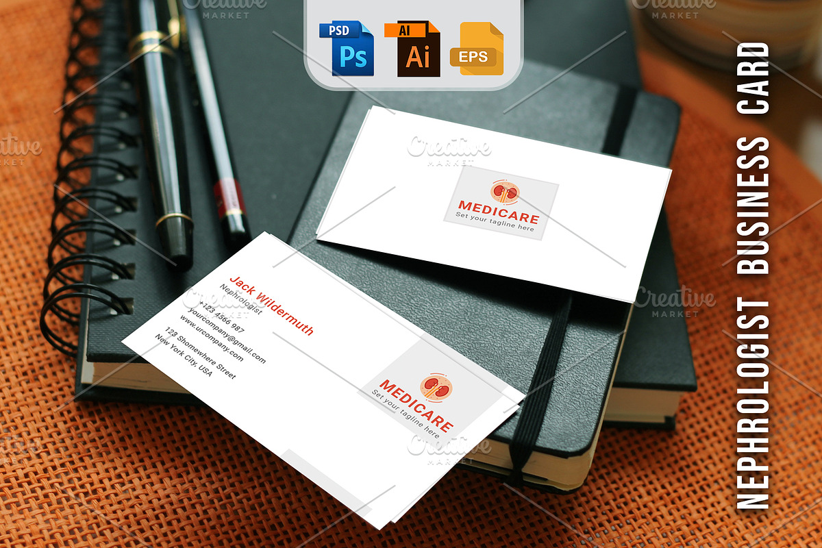 Nephrologist Business Card, a Business Card Template by graphicsunday (Photo 1 of 4)