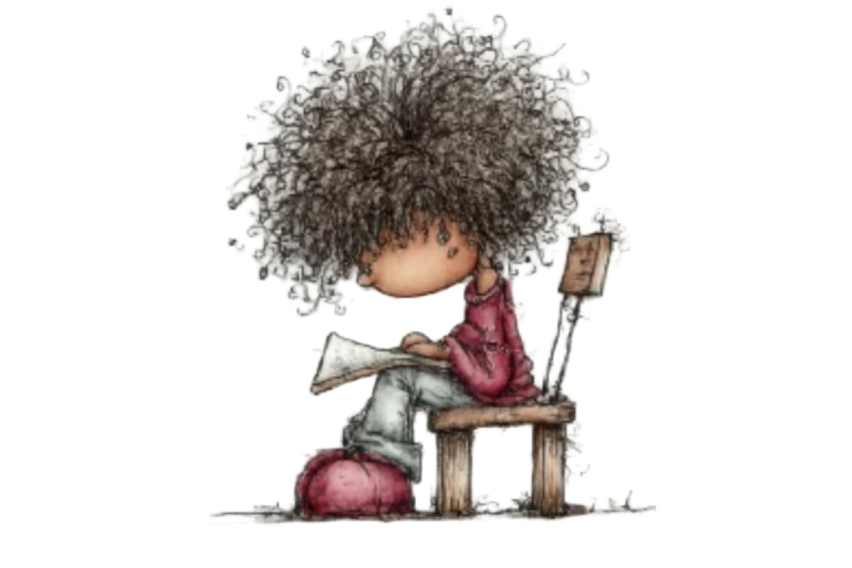 Whimsical Black Afro Girl Clipart, an Illustration by Designking (Photo 6 of 7)