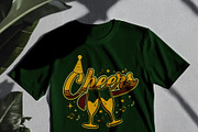 Cheers Digital T-Shirt Design, a Graphic by Vector Portal (Thumbnail 2 of 6)