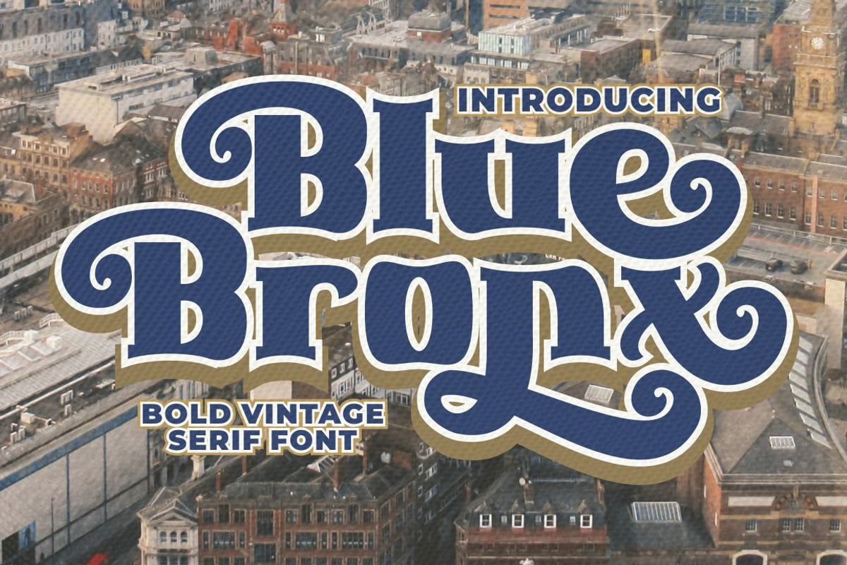 Blue Bronx - Bold Vintage Scipt Font, a Script Font by PutraCetol Studio (Photo 1 of 11)