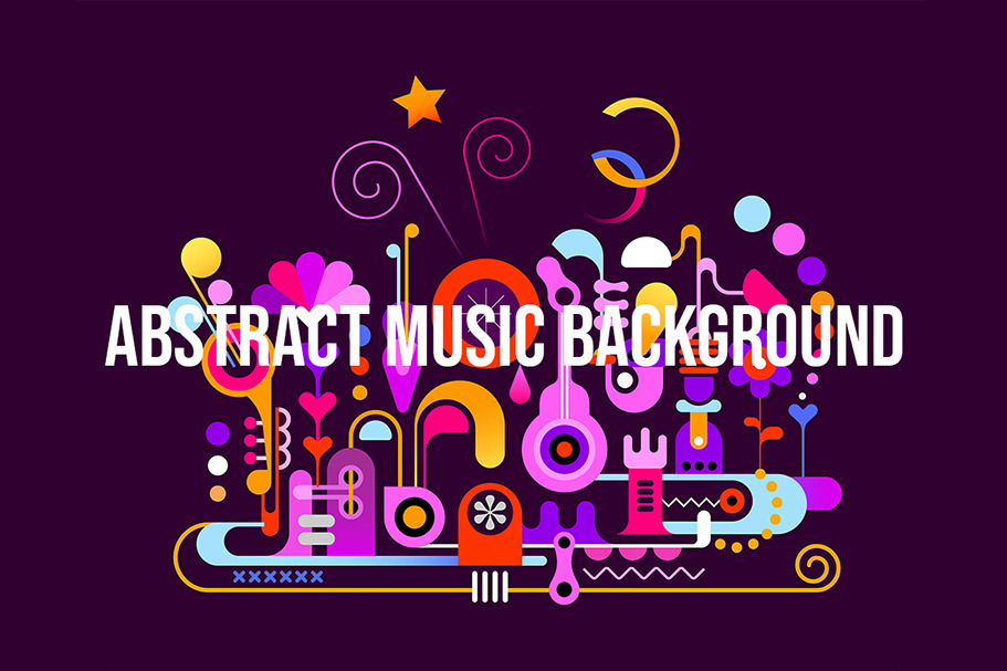 アート・デザイン・音楽 SIGNAGE DESIGN Canvas Print Abstract Music – DJ Headphones in Colorful