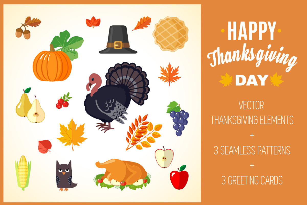 Set of Thanksgiving Elements, an Icon by MalniArt (Photo 1 of 3)