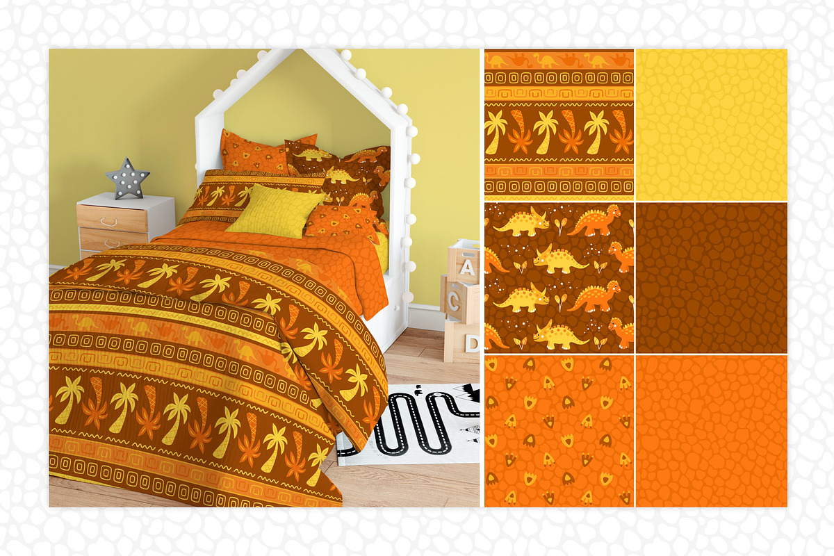 Dinosaurs patterns and alphabet, an Animal Illustration by LartGraphics (Photo 5 of 12)