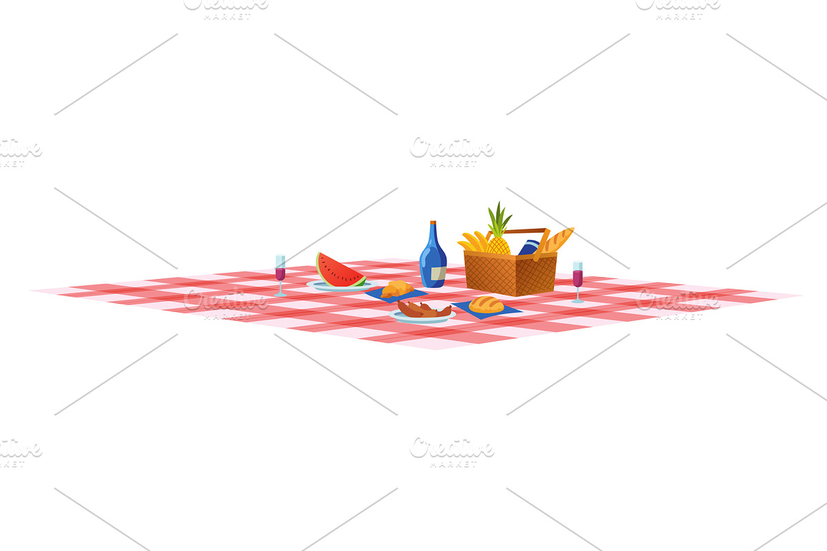 Necessary element of picnic in city, an Illustration by the8monkey