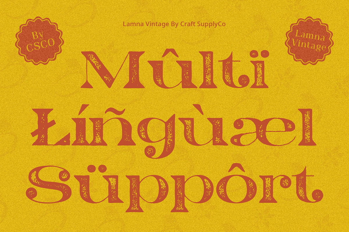 Lamna Vintage, a Sans Serif Font by Craft Supply Co. (Photo 2 of 8)